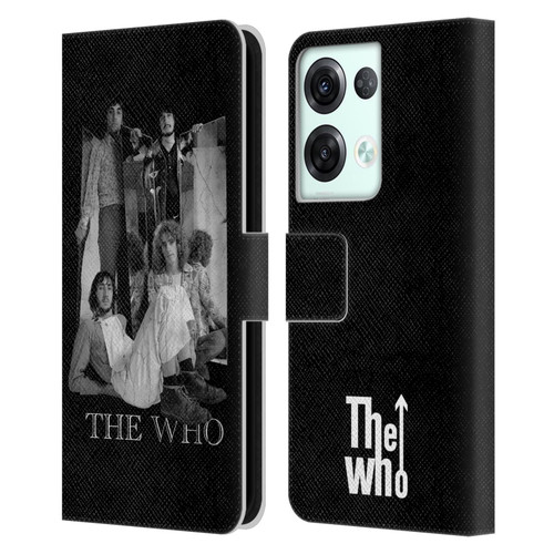 The Who Band Art Mirror Mono Distress Leather Book Wallet Case Cover For OPPO Reno8 Pro