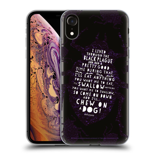 Beetlejuice Graphics Betelgeuse Quote Soft Gel Case for Apple iPhone XR