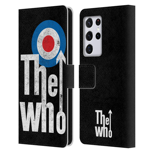 The Who Band Art Classic Target Logo Leather Book Wallet Case Cover For Samsung Galaxy S21 Ultra 5G