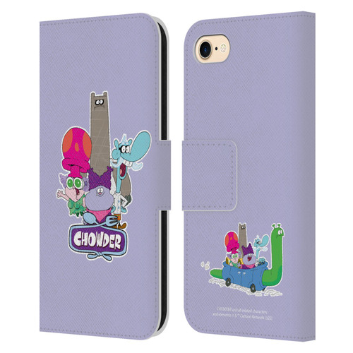 Chowder: Animated Series Graphics Character Art Leather Book Wallet Case Cover For Apple iPhone 7 / 8 / SE 2020 & 2022