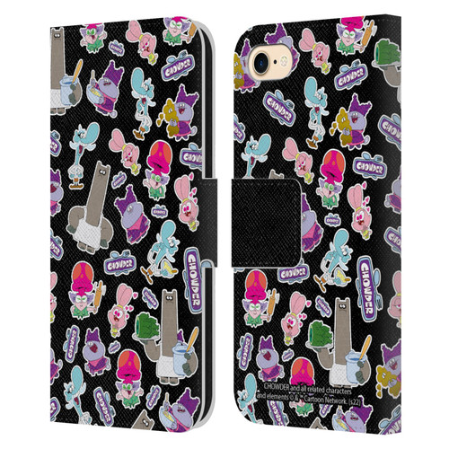 Chowder: Animated Series Graphics Pattern Leather Book Wallet Case Cover For Apple iPhone 7 / 8 / SE 2020 & 2022