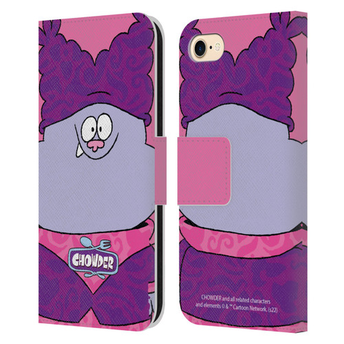 Chowder: Animated Series Graphics Full Face Leather Book Wallet Case Cover For Apple iPhone 7 / 8 / SE 2020 & 2022