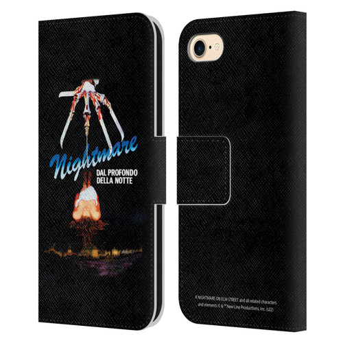 A Nightmare On Elm Street (1984) Graphics Nightmare Leather Book Wallet Case Cover For Apple iPhone 7 / 8 / SE 2020 & 2022