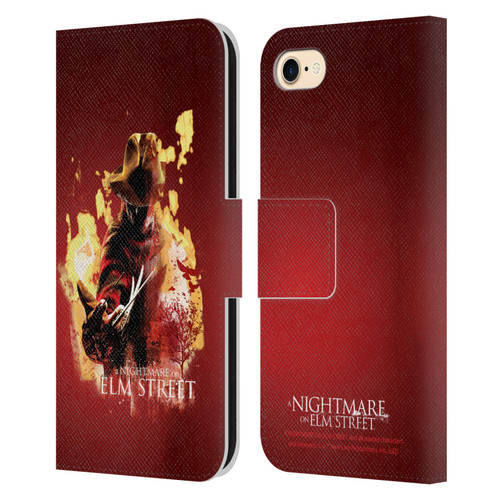 A Nightmare On Elm Street (2010) Graphics Freddy Nightmare Leather Book Wallet Case Cover For Apple iPhone 7 / 8 / SE 2020 & 2022