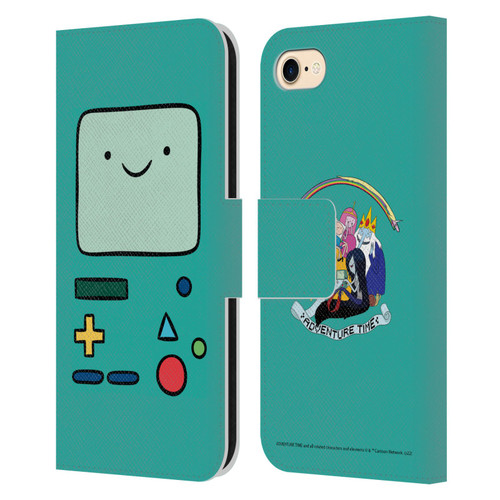 Adventure Time Graphics BMO Leather Book Wallet Case Cover For Apple iPhone 7 / 8 / SE 2020 & 2022