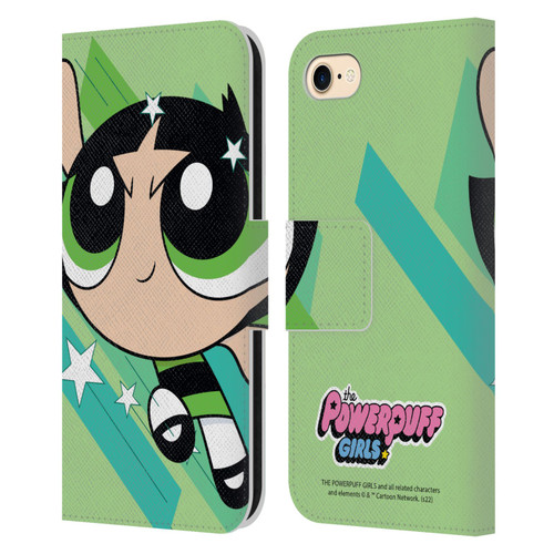The Powerpuff Girls Graphics Buttercup Leather Book Wallet Case Cover For Apple iPhone 7 / 8 / SE 2020 & 2022