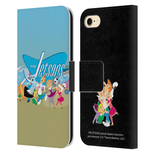 The Jetsons Graphics Group Leather Book Wallet Case Cover For Apple iPhone 7 / 8 / SE 2020 & 2022