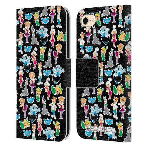 The Jetsons Graphics Pattern Leather Book Wallet Case Cover For Apple iPhone 7 / 8 / SE 2020 & 2022