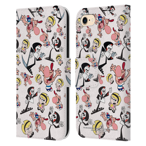 The Grim Adventures of Billy & Mandy Graphics Icons Leather Book Wallet Case Cover For Apple iPhone 7 / 8 / SE 2020 & 2022
