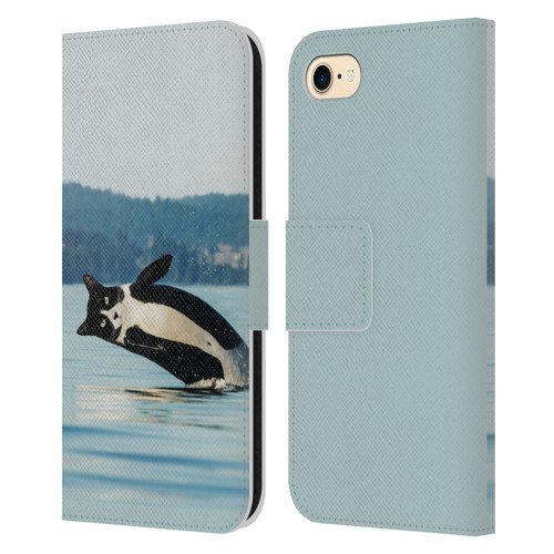 Pixelmated Animals Surreal Wildlife Orcat Leather Book Wallet Case Cover For Apple iPhone 7 / 8 / SE 2020 & 2022