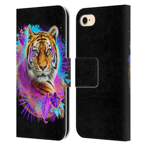 Sheena Pike Big Cats Tiger Spirit Leather Book Wallet Case Cover For Apple iPhone 7 / 8 / SE 2020 & 2022