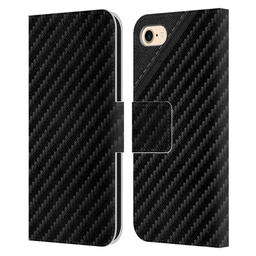 Alyn Spiller Carbon Fiber Leather Leather Book Wallet Case Cover For Apple iPhone 7 / 8 / SE 2020 & 2022