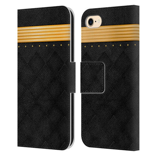 Alyn Spiller Luxury Gold Leather Book Wallet Case Cover For Apple iPhone 7 / 8 / SE 2020 & 2022