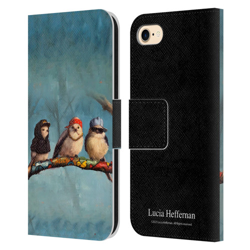 Lucia Heffernan Art Birdz In Da Hood Leather Book Wallet Case Cover For Apple iPhone 7 / 8 / SE 2020 & 2022