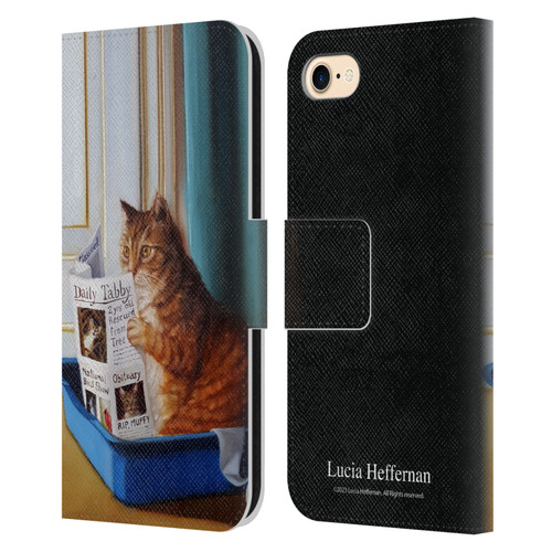 Lucia Heffernan Art Kitty Throne Leather Book Wallet Case Cover For Apple iPhone 7 / 8 / SE 2020 & 2022