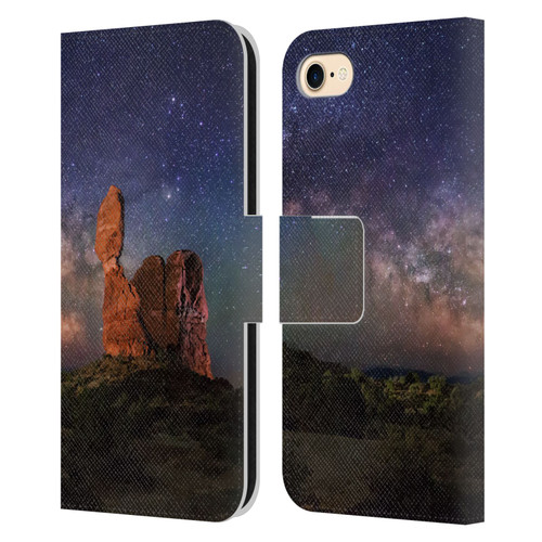Royce Bair Nightscapes Balanced Rock Leather Book Wallet Case Cover For Apple iPhone 7 / 8 / SE 2020 & 2022