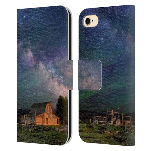Royce Bair Nightscapes Grand Teton Barn Leather Book Wallet Case Cover For Apple iPhone 7 / 8 / SE 2020 & 2022