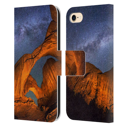 Royce Bair Nightscapes Triple Arch Leather Book Wallet Case Cover For Apple iPhone 7 / 8 / SE 2020 & 2022