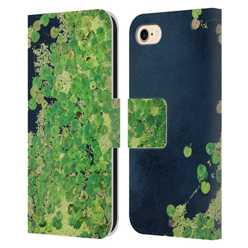 Dorit Fuhg Forest Lotus Leaves Leather Book Wallet Case Cover For Apple iPhone 7 / 8 / SE 2020 & 2022
