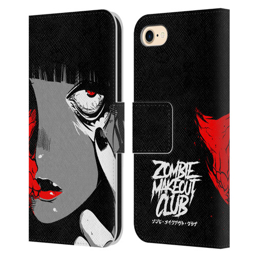 Zombie Makeout Club Art Eye Leather Book Wallet Case Cover For Apple iPhone 7 / 8 / SE 2020 & 2022