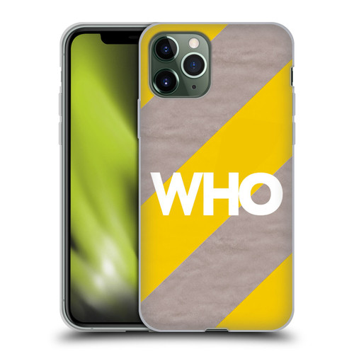 The Who 2019 Album Yellow Diagonal Stripes Soft Gel Case for Apple iPhone 11 Pro