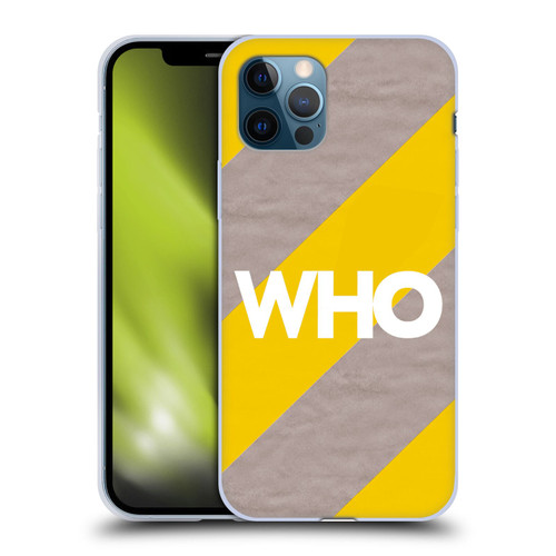 The Who 2019 Album Yellow Diagonal Stripes Soft Gel Case for Apple iPhone 12 / iPhone 12 Pro
