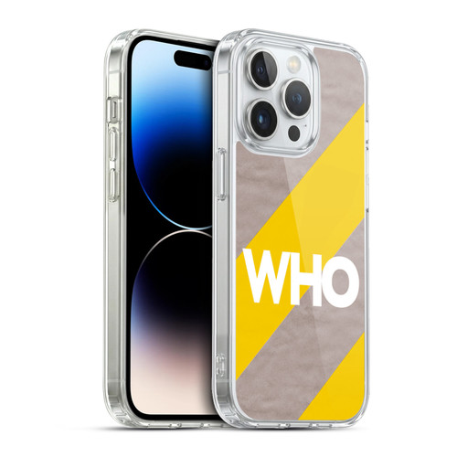 The Who 2019 Album Yellow Diagonal Stripes Soft Gel Case for Apple iPhone 13 Pro & MagSafe