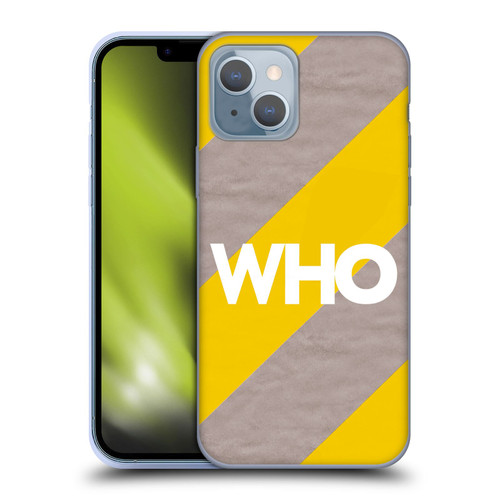 The Who 2019 Album Yellow Diagonal Stripes Soft Gel Case for Apple iPhone 14