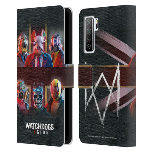 Watch Dogs Legion Artworks Flag Leather Book Wallet Case Cover For Huawei Nova 7 SE/P40 Lite 5G