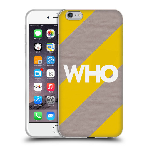 The Who 2019 Album Yellow Diagonal Stripes Soft Gel Case for Apple iPhone 6 Plus / iPhone 6s Plus