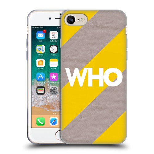 The Who 2019 Album Yellow Diagonal Stripes Soft Gel Case for Apple iPhone 7 / 8 / SE 2020 & 2022
