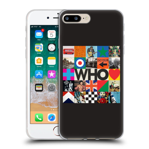 The Who 2019 Album Square Collage Soft Gel Case for Apple iPhone 7 Plus / iPhone 8 Plus