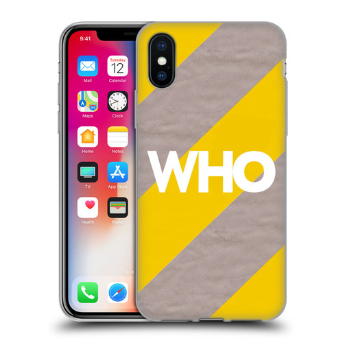 The Who 2019 Album Yellow Diagonal Stripes Soft Gel Case for Apple iPhone X / iPhone XS