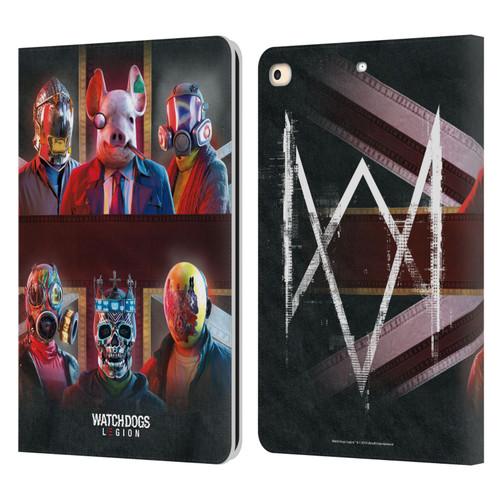 Watch Dogs Legion Artworks Flag Leather Book Wallet Case Cover For Apple iPad 9.7 2017 / iPad 9.7 2018