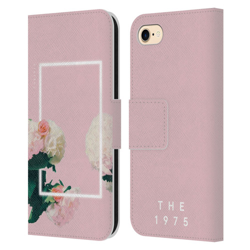 The 1975 Key Art Roses Pink Leather Book Wallet Case Cover For Apple iPhone 7 / 8 / SE 2020 & 2022