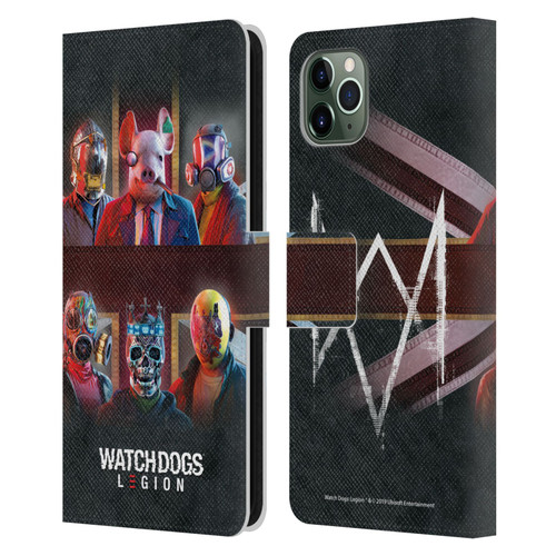 Watch Dogs Legion Artworks Flag Leather Book Wallet Case Cover For Apple iPhone 11 Pro Max