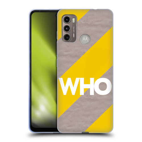 The Who 2019 Album Yellow Diagonal Stripes Soft Gel Case for Motorola Moto G60 / Moto G40 Fusion