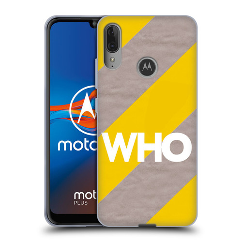 The Who 2019 Album Yellow Diagonal Stripes Soft Gel Case for Motorola Moto E6 Plus