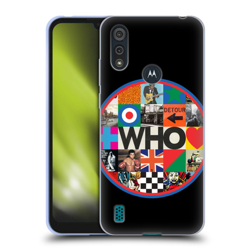 The Who 2019 Album Collage Circle Soft Gel Case for Motorola Moto E6s (2020)