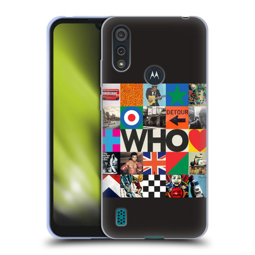 The Who 2019 Album Square Collage Soft Gel Case for Motorola Moto E6s (2020)