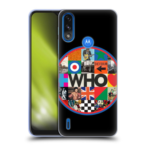 The Who 2019 Album Collage Circle Soft Gel Case for Motorola Moto E7 Power / Moto E7i Power
