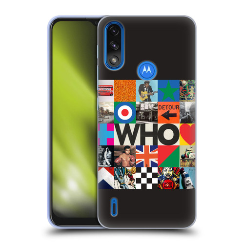 The Who 2019 Album Square Collage Soft Gel Case for Motorola Moto E7 Power / Moto E7i Power