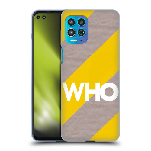 The Who 2019 Album Yellow Diagonal Stripes Soft Gel Case for Motorola Moto G100