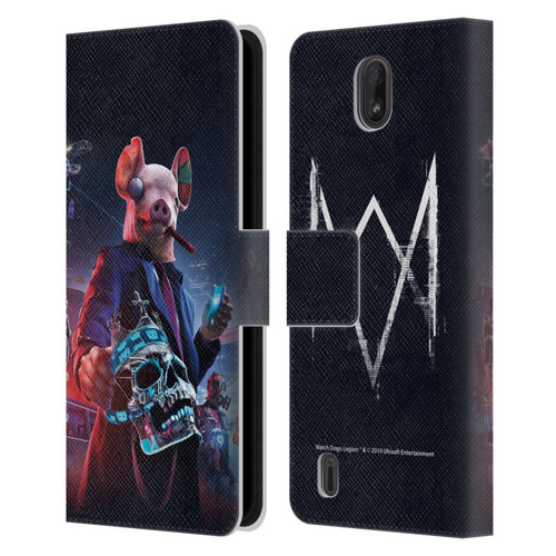 Watch Dogs Legion Artworks Winston Skull Leather Book Wallet Case Cover For Nokia C01 Plus/C1 2nd Edition
