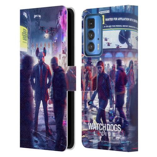 Watch Dogs Legion Artworks Winston City Leather Book Wallet Case Cover For Motorola Edge 20 Pro