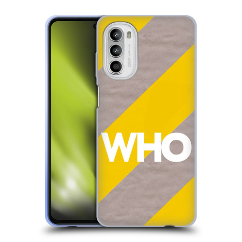 The Who 2019 Album Yellow Diagonal Stripes Soft Gel Case for Motorola Moto G52
