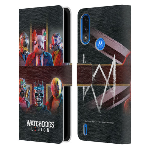 Watch Dogs Legion Artworks Flag Leather Book Wallet Case Cover For Motorola Moto E7 Power / Moto E7i Power