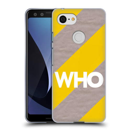 The Who 2019 Album Yellow Diagonal Stripes Soft Gel Case for Google Pixel 3