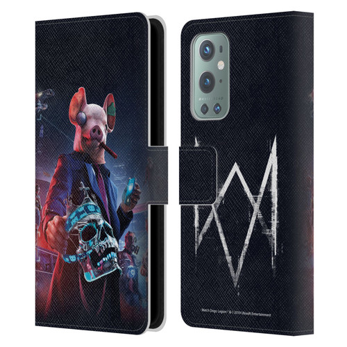 Watch Dogs Legion Artworks Winston Skull Leather Book Wallet Case Cover For OnePlus 9