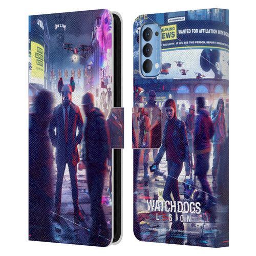 Watch Dogs Legion Artworks Winston City Leather Book Wallet Case Cover For OPPO Reno 4 5G